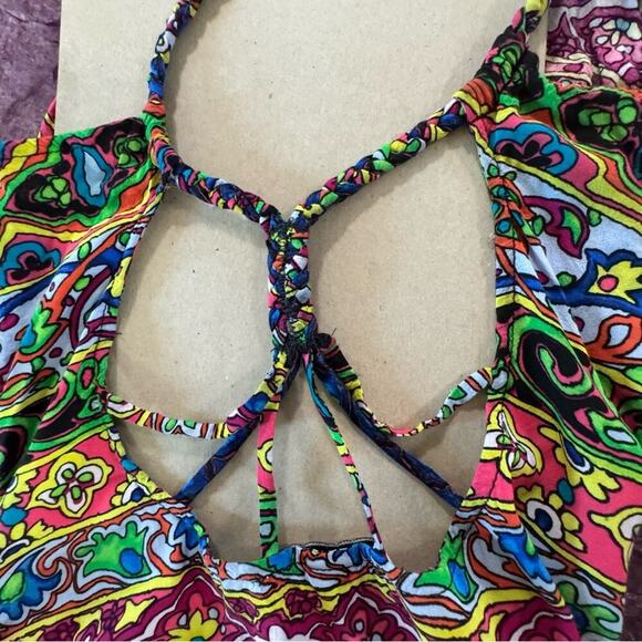 Nanette Lepore Swim Carnaval Midi Dress Sz Medium Multicolored Beach Coverup NWT - Picture 4 of 13